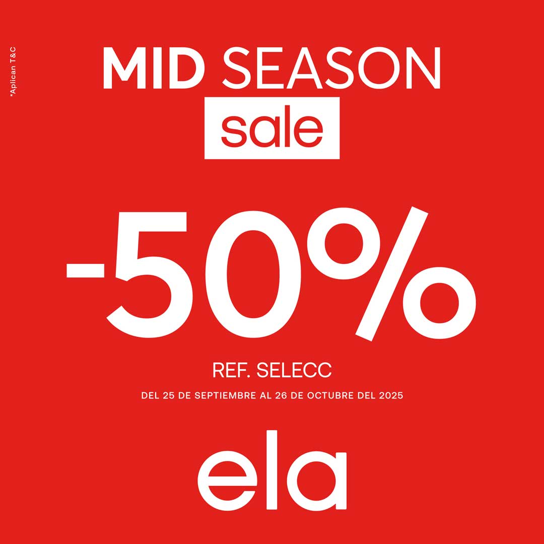 ¡ SALE 50% ELA !