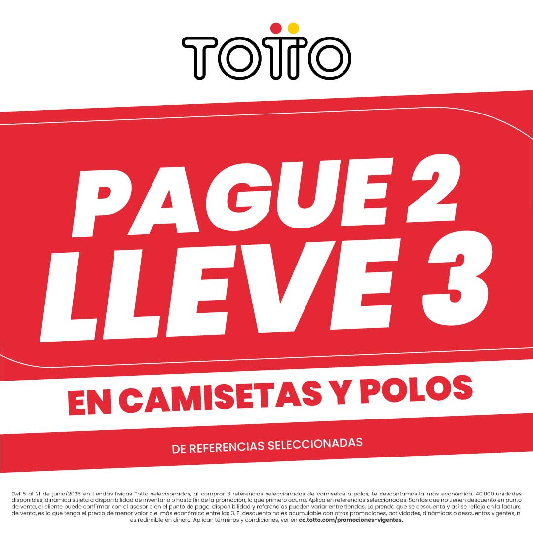 PAGUE 2 LLEVE 3 EN CAMISETAS Y POLOS
