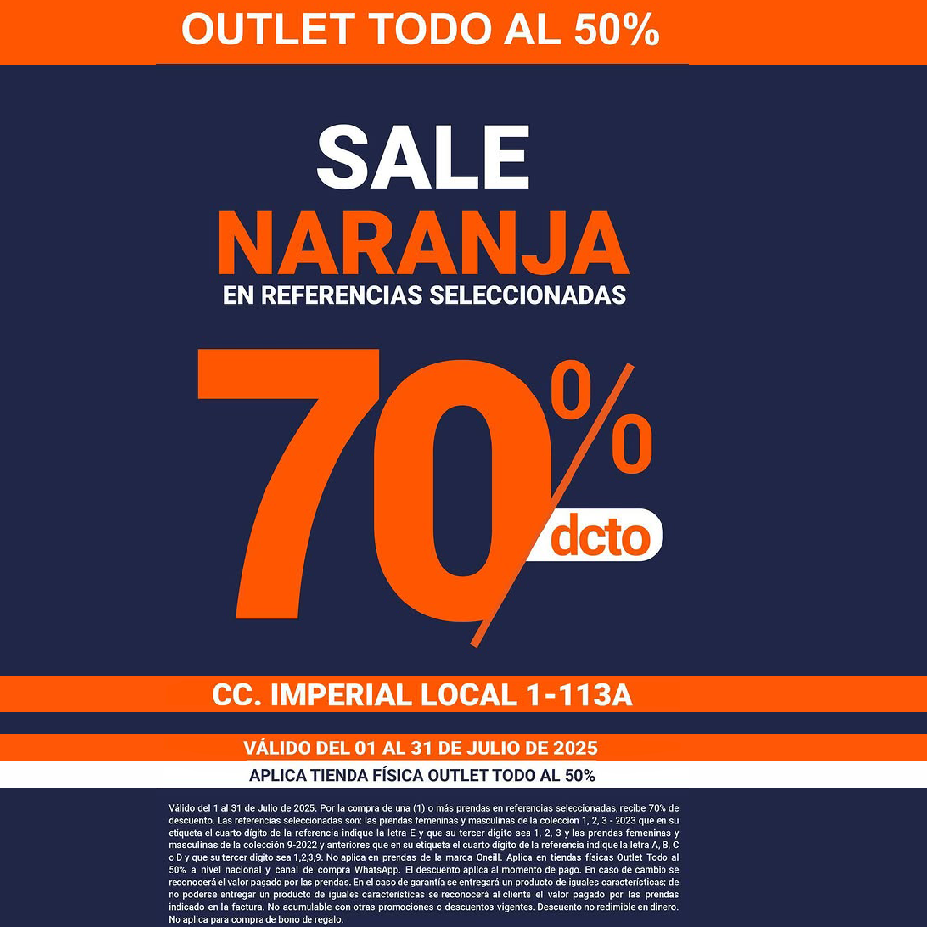 ¡ SALE NARANJA !