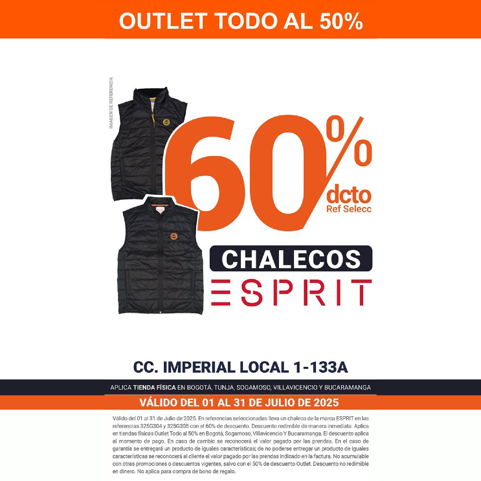 ¡ CHALECOS AL 60% !