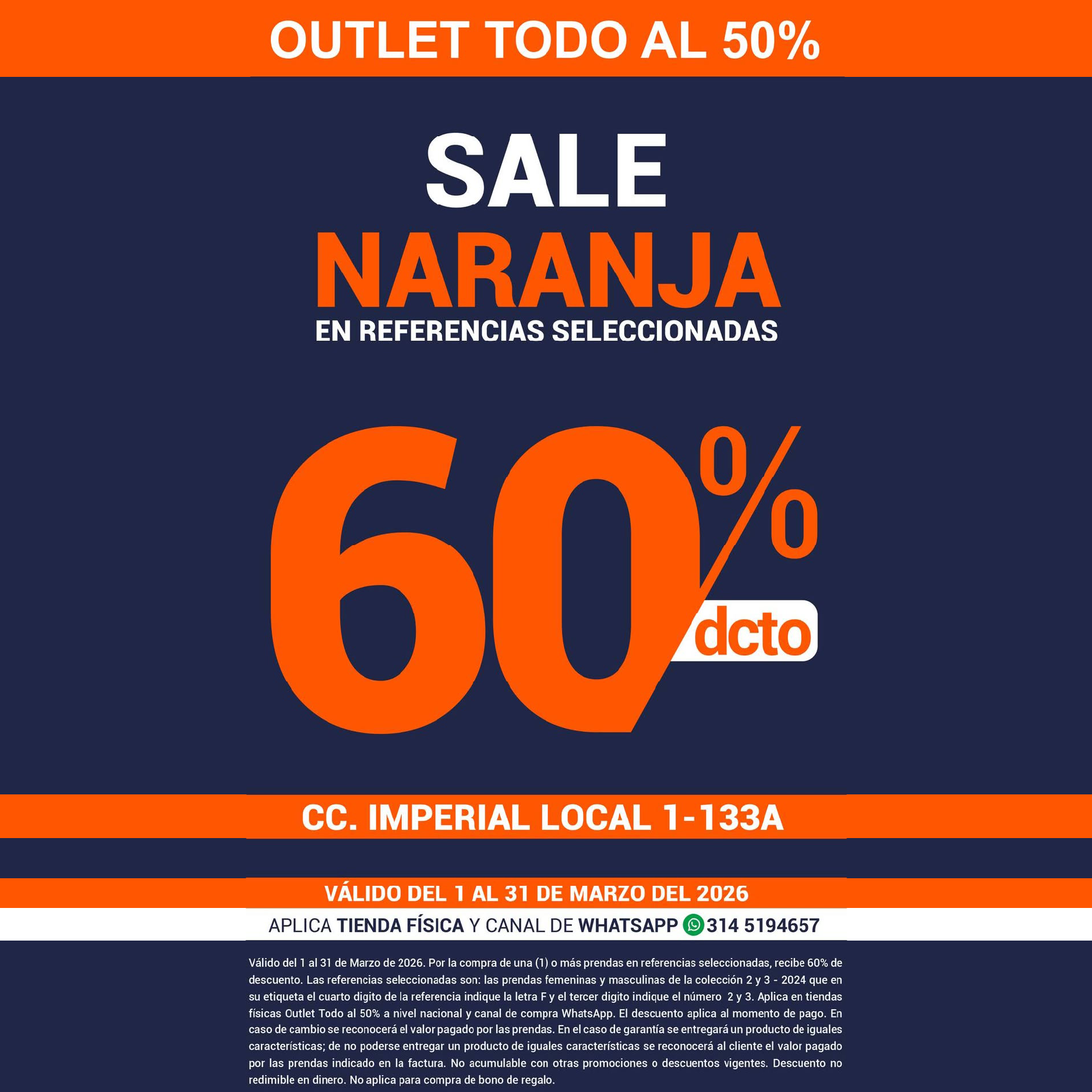 ¡ SALE NARANJA !