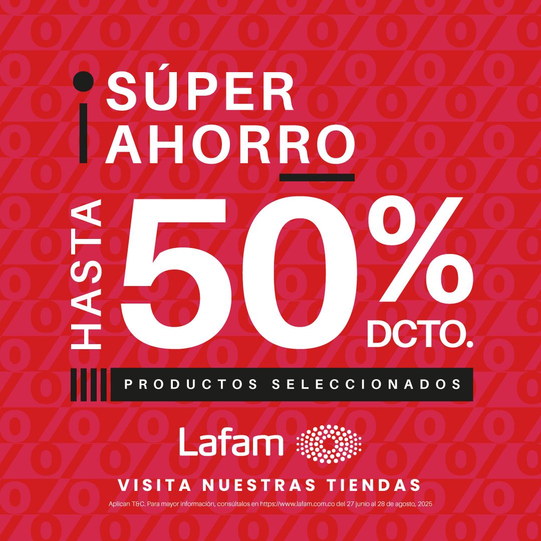 ¡ HASTA 50% !